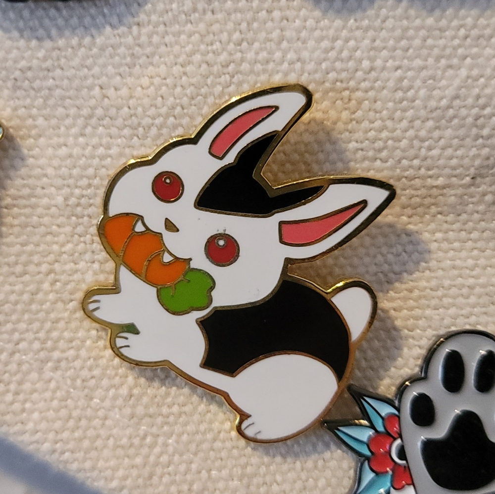 Evil Bunny Enamel Pin - Bundle 3+ pins for a discount.